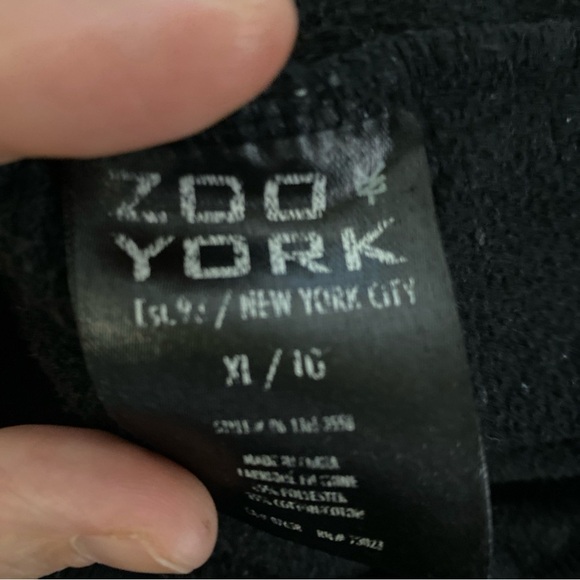 Zoo York Mens Vintage Hoodie XL Black Pullover All Over Print Skate Streetwear - Picture 8 of 8